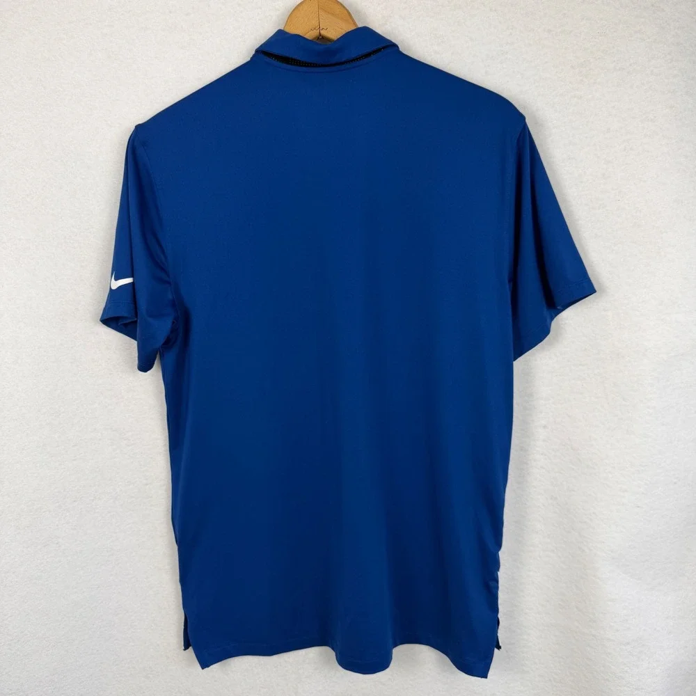 Nike Indianapolis Colts Dri-FIT Polo Shirt Mens‎ Medium Blue White Striped NFL
